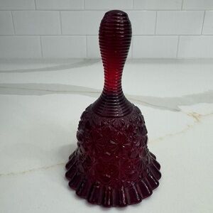 Elegant Burgundy Glass Bell
